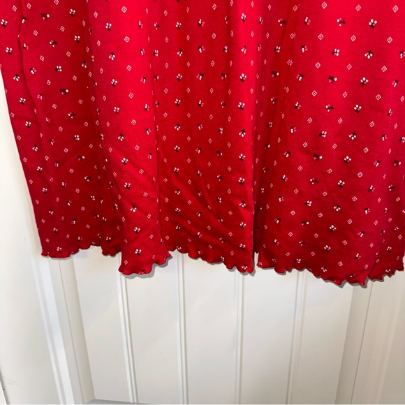 Celestial dreams VTG modest red long sleeve midi night gown, women, XL - Picture 7 of 12